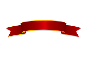 Modern Red Ribbon Vector Design