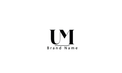 UM MU U M abstract vector logo monogram template © Creative_ab9