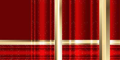 Luxury red and gold background