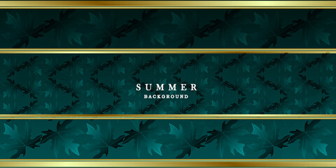 Abstract dark green and gold background