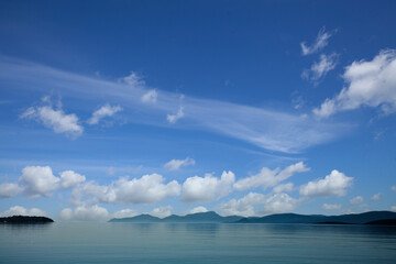Landscape at the coast in the Peloponese in greece in the summer