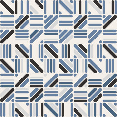 Tile from blue lines. Abstract stylish tiles.