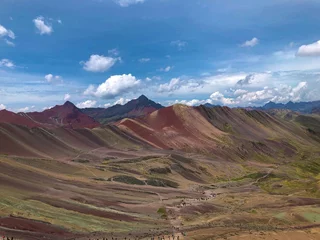Papier Peint photo Vinicunca [Peru] Colorful mountain scenery from the summit of Vinicunca mountain (Rainbow mountain)