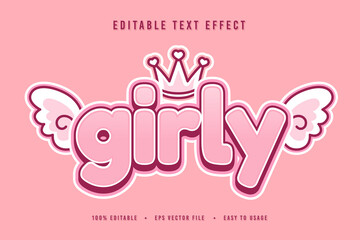 decorative girly Font and Alphabet vector