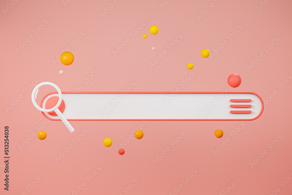 Poster search engine optimization, web design element on pink background