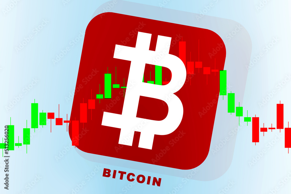 Poster 2d rendering bitcoin sign currency