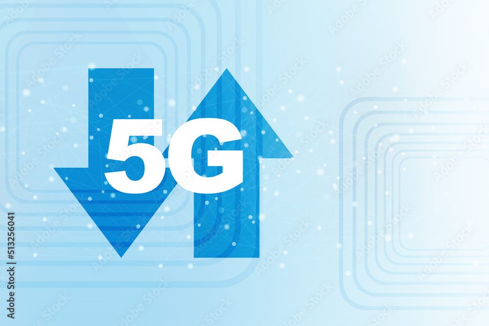 Poster 2d rendering 5g network 5g connection