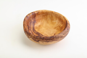 Wooden empty bowl for kitchen