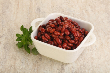 Red kidney bean in the bowl