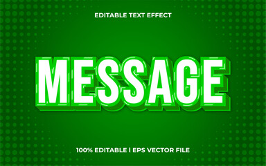 Fototapeta na wymiar Message 3d text effect with modern theme. purple typography template for tittle