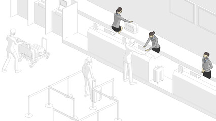 空港で働く人達