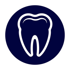 Tooth icon vector on white background
