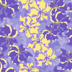 Fototapeta na wymiar Summer seamless background with flowers. Floral pattern for printing on the material, advertising booklets. Stylized as a watercolor.
