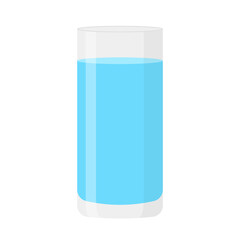 glass of water vector illustration on white background