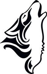 Wolf - Wild Animals - Logo Animal Vector, Animal Silhouette Stencil