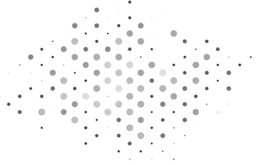 Light Silver, Gray vector pattern with spheres.