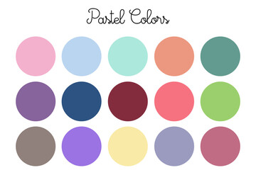 Pastel Color Selection Background Design Paint Color Catalog
