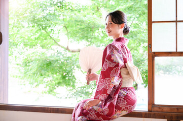Beautiful Japanese woman  yukata