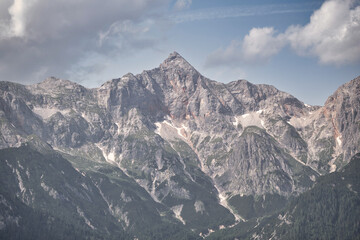 Fototapeta na wymiar Landscape with clouds over mountain - Hochkönig Austria
