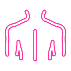 Neck icon, simple style
