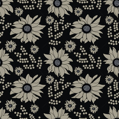 Flowers vector ilustration seamless patern.Great for textile,fabric,wrapping paper,and any print.