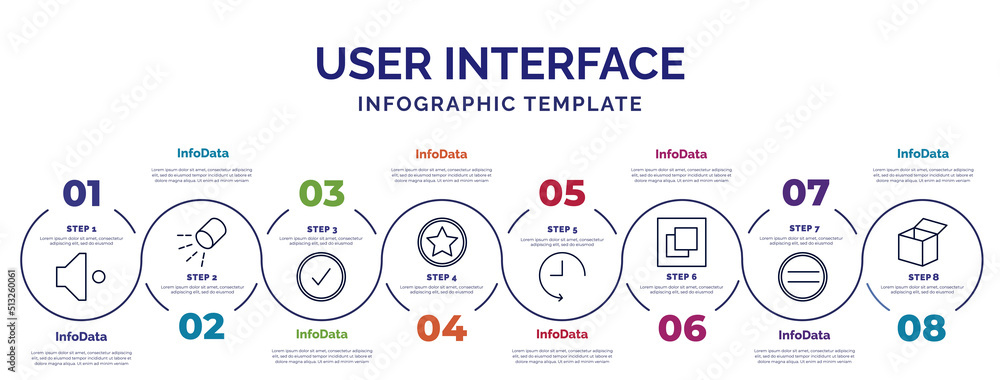 Poster infographic template with icons and 8 options or steps. infographic for user interface concept. incl