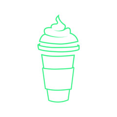 Cup of iced coffee icon
