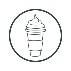 Cup of iced coffee icon
