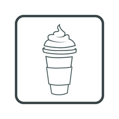 Cup of iced coffee icon
