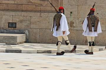 Piazza Syntagma, Atene, cambio della Guardia