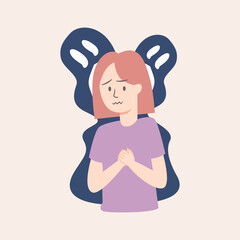 Woman with schizophrenia