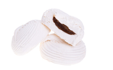 marshmallow with stuffing isolated