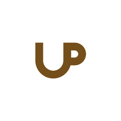 Up Coffee Gold  Icon Logo Vector
