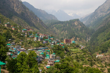 Fototapeta na wymiar Tosh Village, near Kasol, Himachal Pradesh