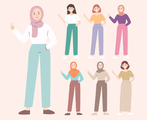 Woman with peace sign