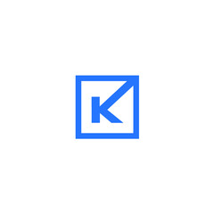 k letter initial icon vector