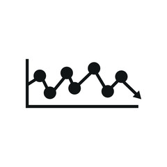 Regression business icon. Simple illustration of regression business