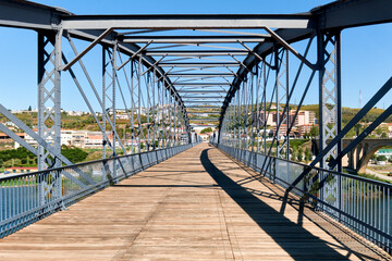 Fototapeta na wymiar Bridges over Douro river in Peso da Regua, Portugal