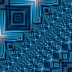 Obraz premium Geometric abstract pattern artwork made with various geometry shapes and elements. Digital graphics design for poster, cover, art, presentation, prints, fabric, wallpaper and etc.