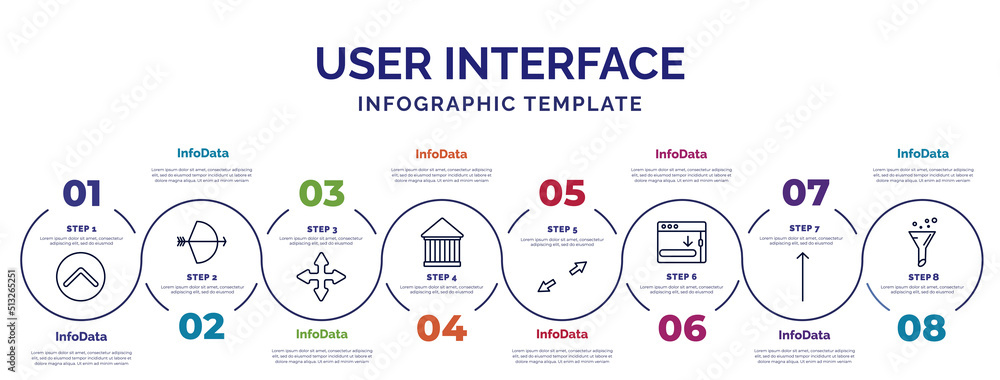 Poster infographic template with icons and 8 options or steps. infographic for user interface concept. incl