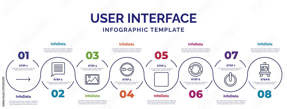 Poster infographic template with icons and 8 options or steps. infographic for user interface concept. incl