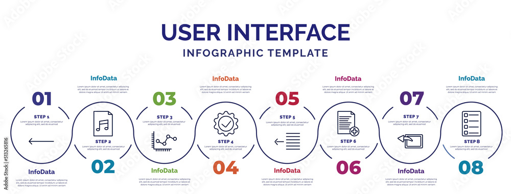 Poster infographic template with icons and 8 options or steps. infographic for user interface concept. incl