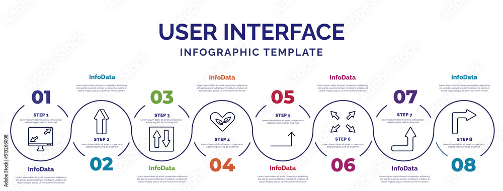 Poster infographic template with icons and 8 options or steps. infographic for user interface concept. incl