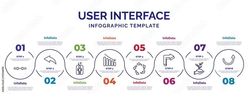 Poster infographic template with icons and 8 options or steps. infographic for user interface concept. incl