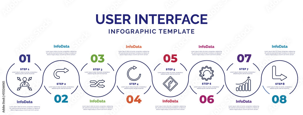 Poster infographic template with icons and 8 options or steps. infographic for user interface concept. incl