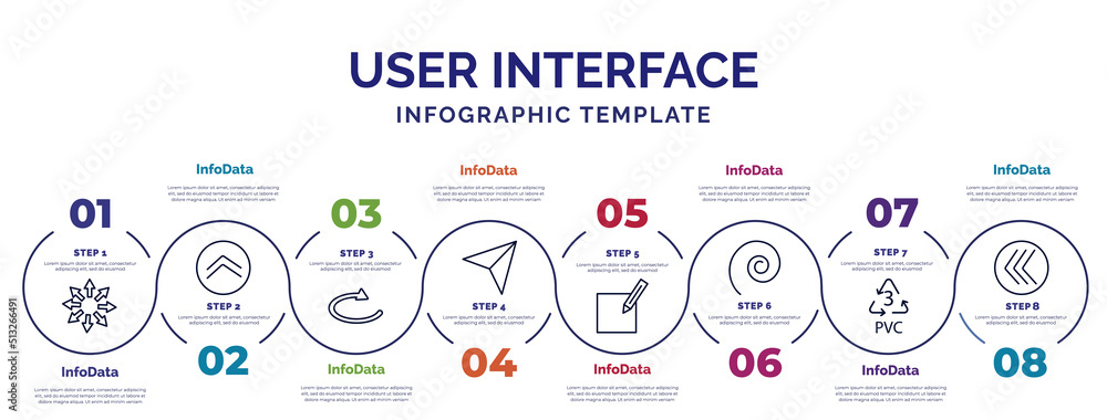 Poster infographic template with icons and 8 options or steps. infographic for user interface concept. incl