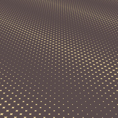 Modern pattern with golden stars. Geometric abstract texture. Graphic geometric background with perspective pattern