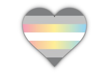 Bandera Demifluid en corazón