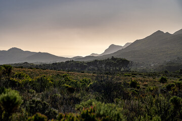 sunset in cape point nature reserve
