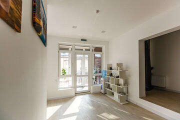 Small apartment lobby, entrance to a small office